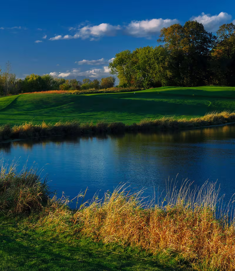 Fire Ridge Golf Course landscape at golden hour